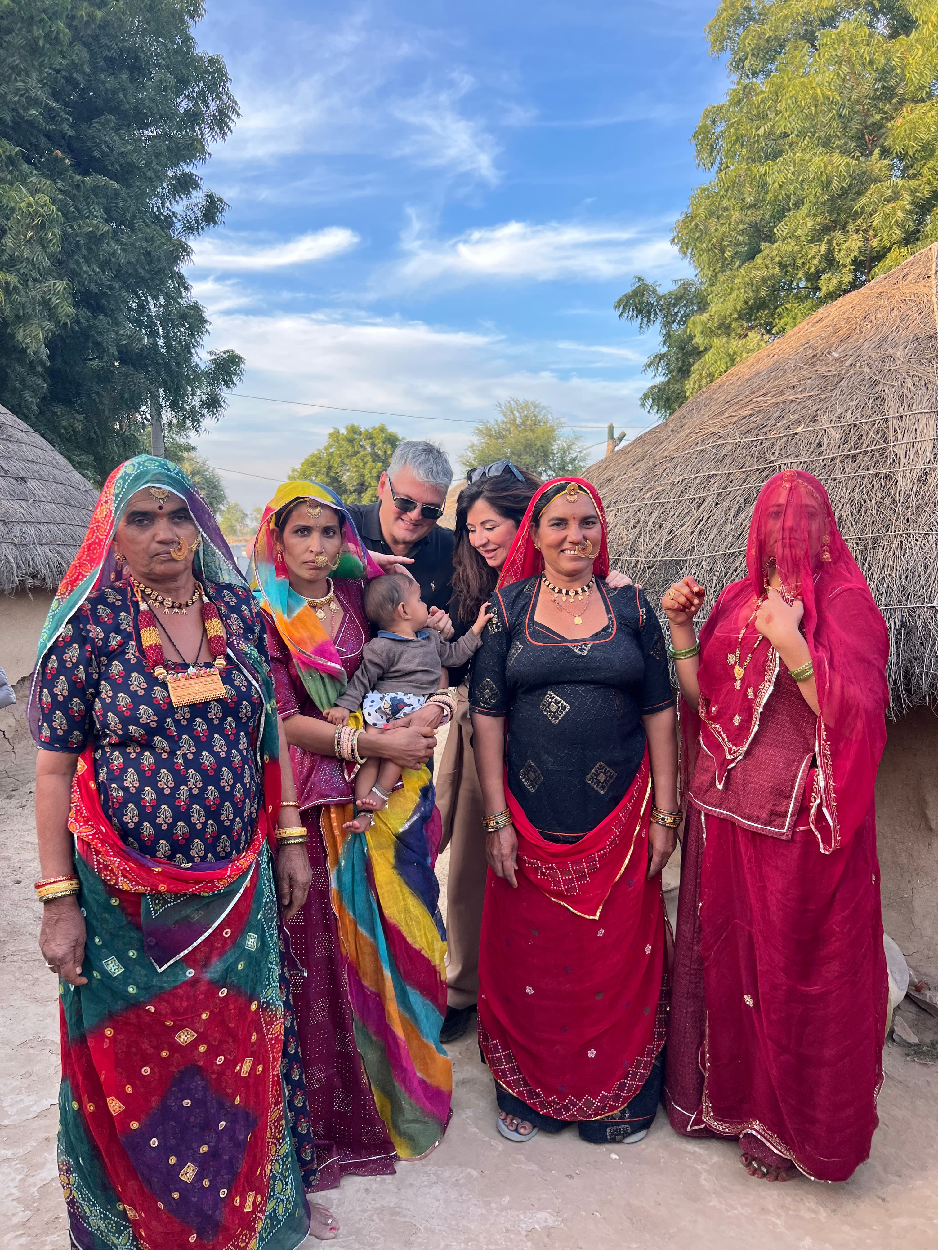 Meeting local people in India