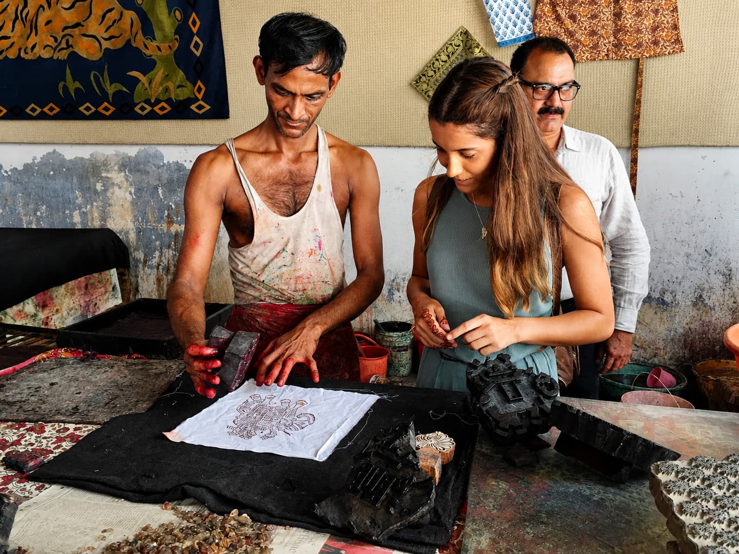 A conversation with a local family in India